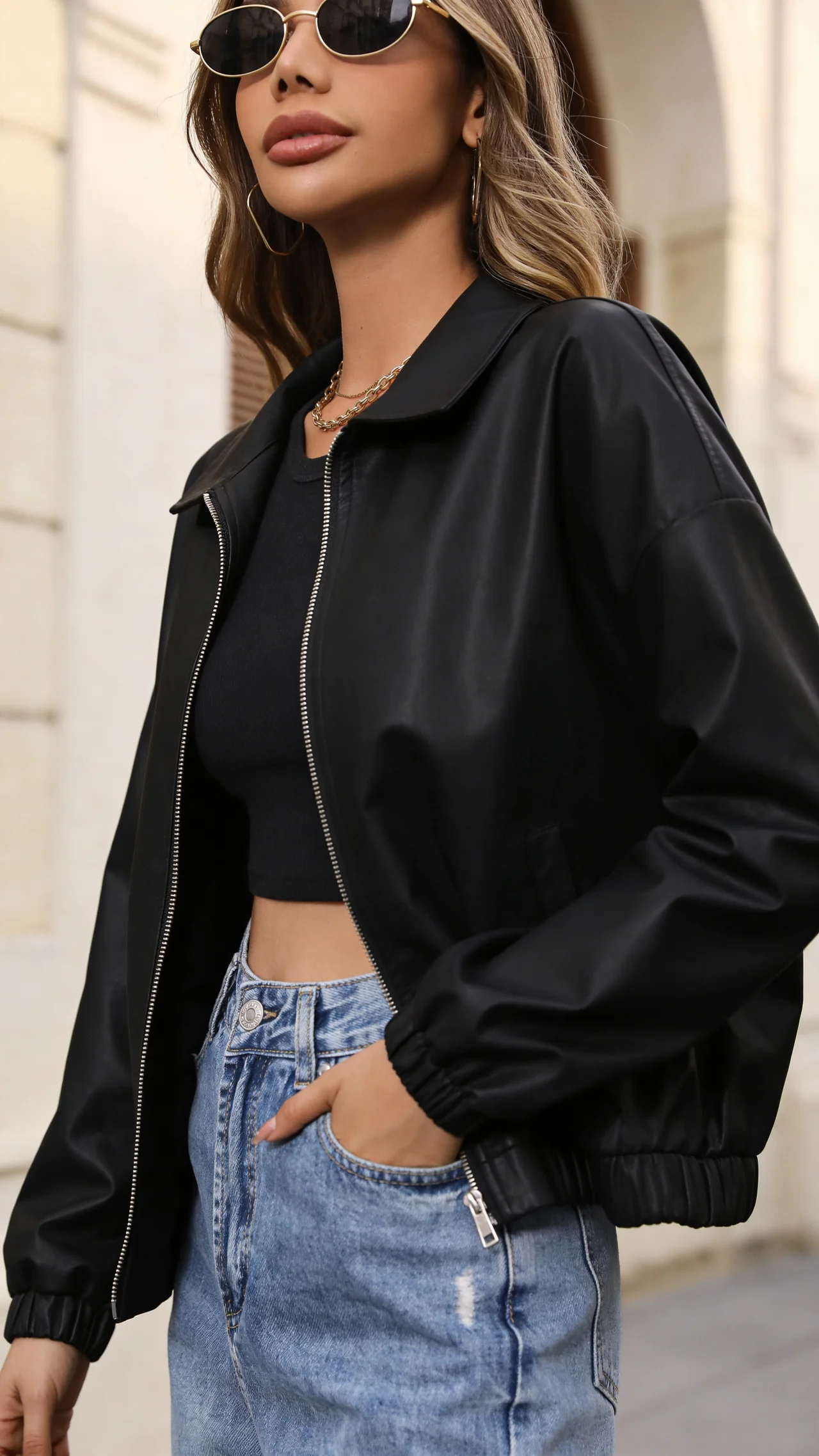 VIBRA Lapel Jacket - Black